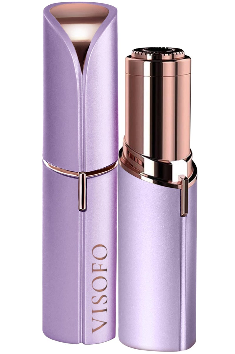 VISOFO Flawless Facial Hair Removal for Women - Electric Razor Device, Small Dermaplaning Remover Tools Finishing Epilator Trimmer Face Dermaplane Shavers Beauty Gadgets Accessories by VISOFO (Amethyst) - Image 1